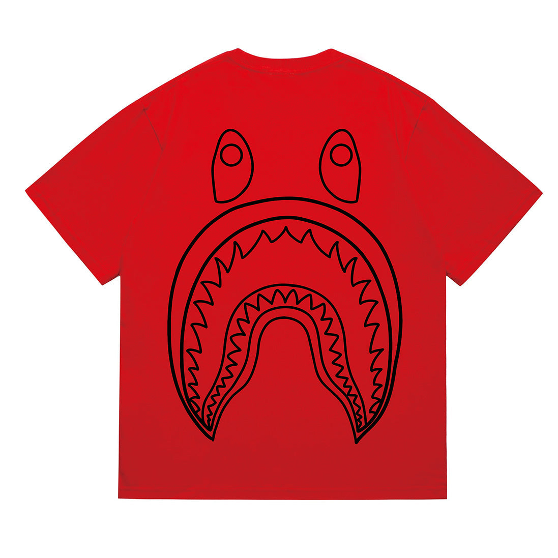 Bathing Shark and ape head print T-Shirt NextBlock