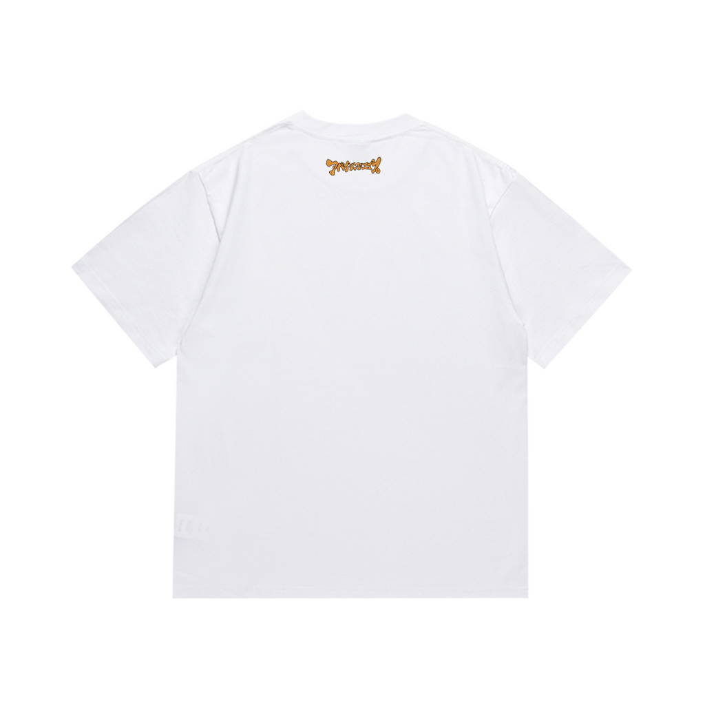 Bathing Shark and ape head print T-Shirt NextBlock