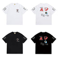Bathing Shark and ape head print T Shirts NextBlock