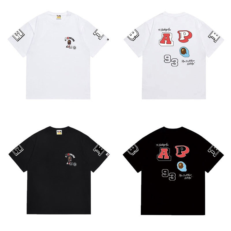 Bathing Shark and ape head print T Shirts NextBlock