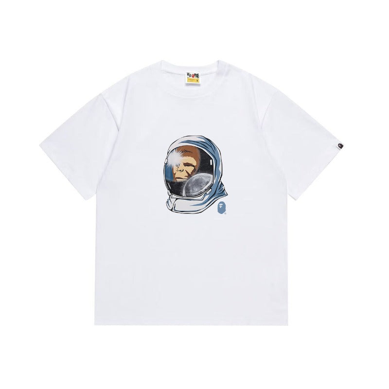 Bathing Shark and ape head print T Shirts NextBlock