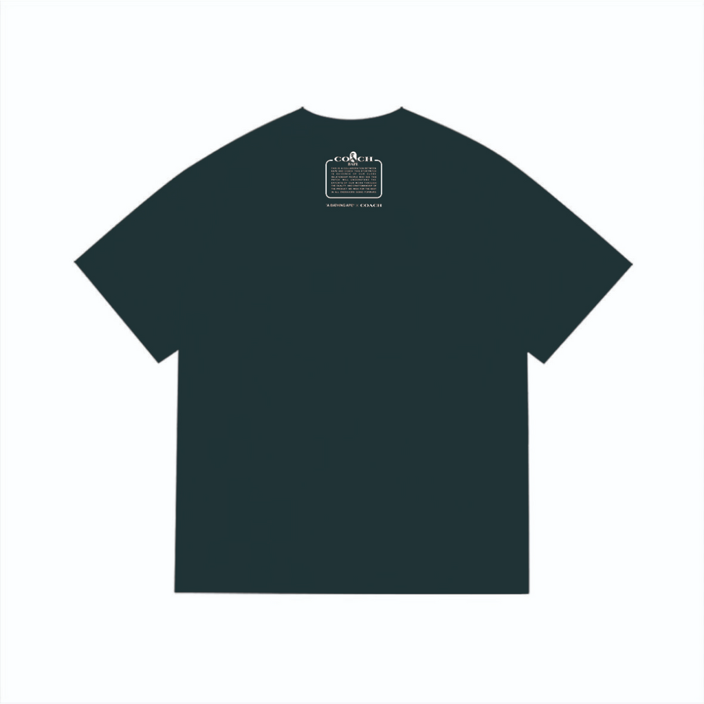 Bathing Shark and ape head print T-Shirt NextBlock