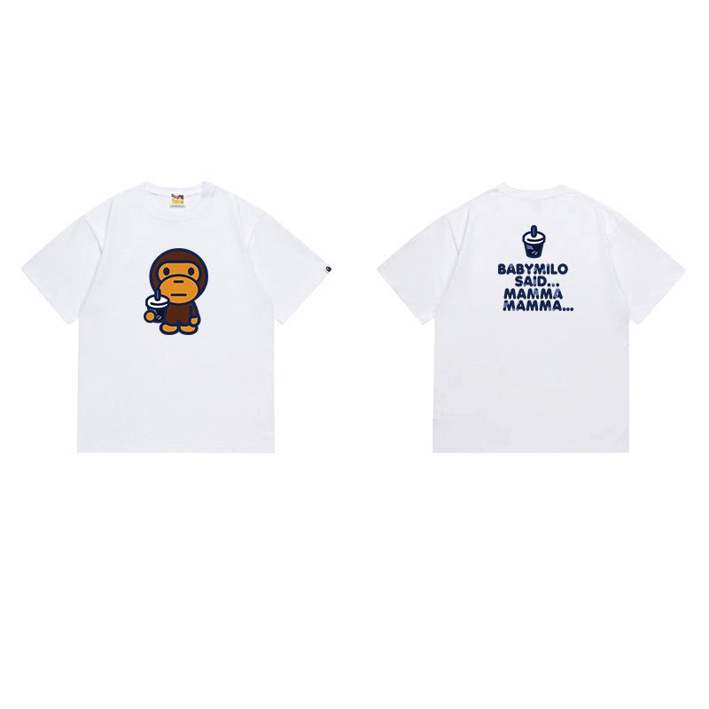 Bathing Shark and ape head print T Shirts NextBlock