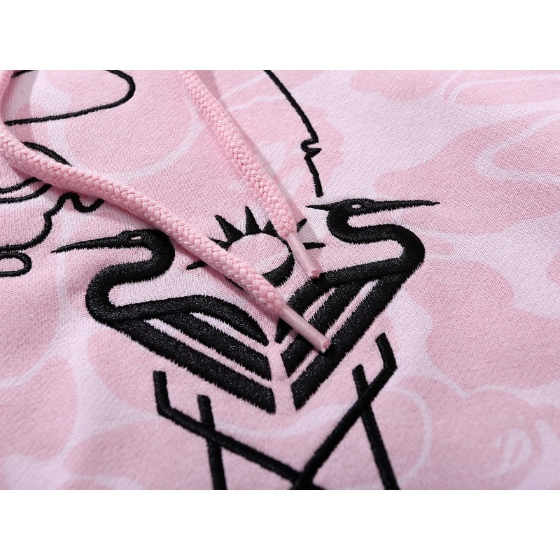 Bathing Shark and ape head print Hoodie Miami Camo Sweater Casual NextBlock