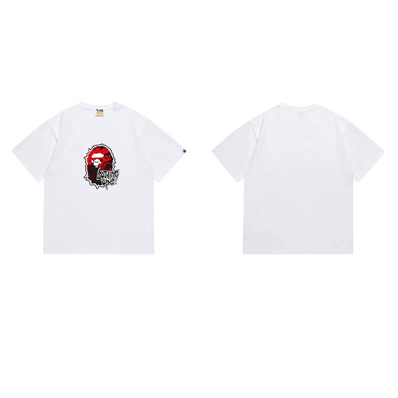 Bathing Shark and ape head print T Shirts NextBlock