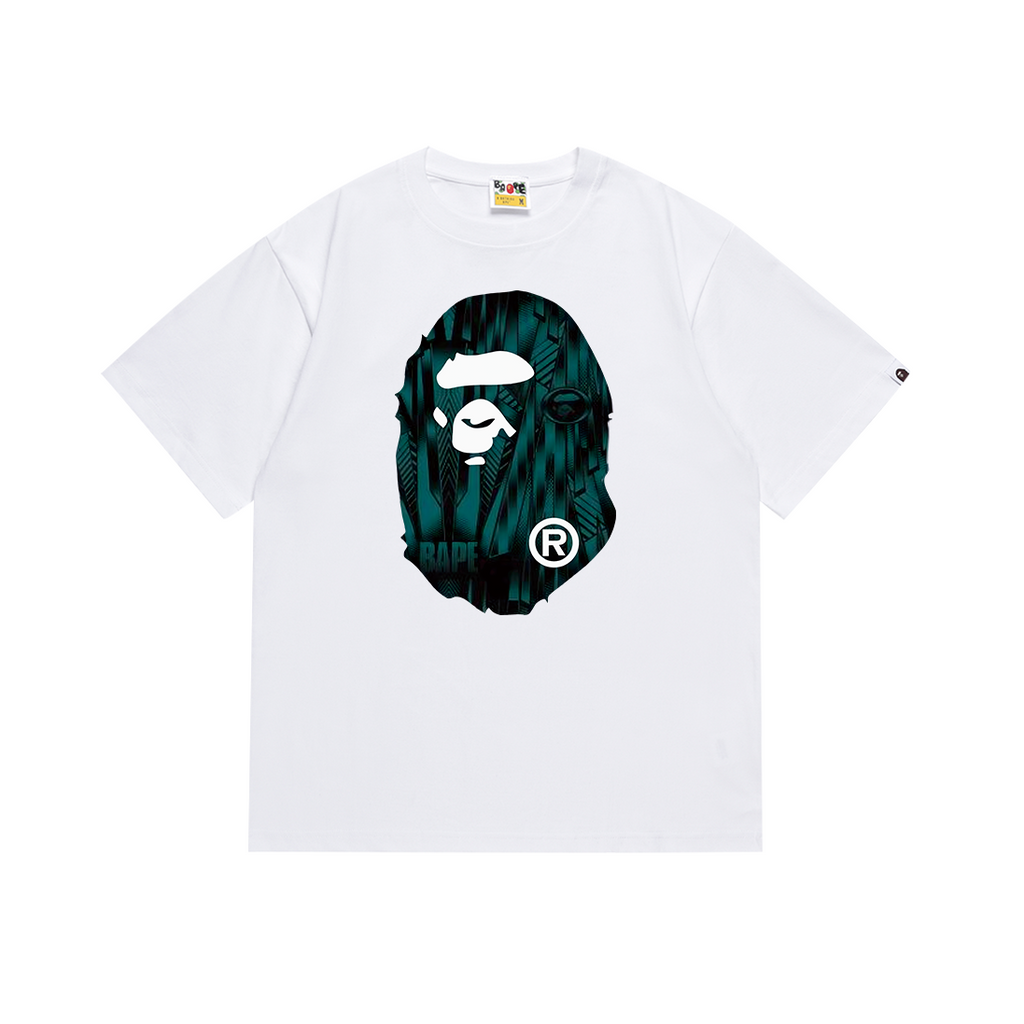 Bathing Shark and ape head print T Shirts NextBlock