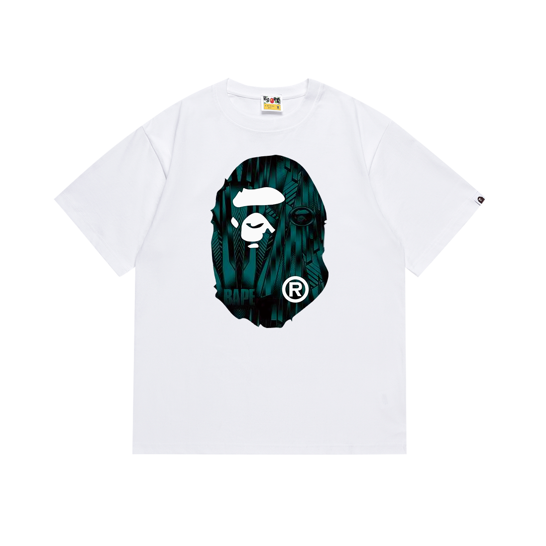 Bathing Shark and ape head print T Shirts NextBlock