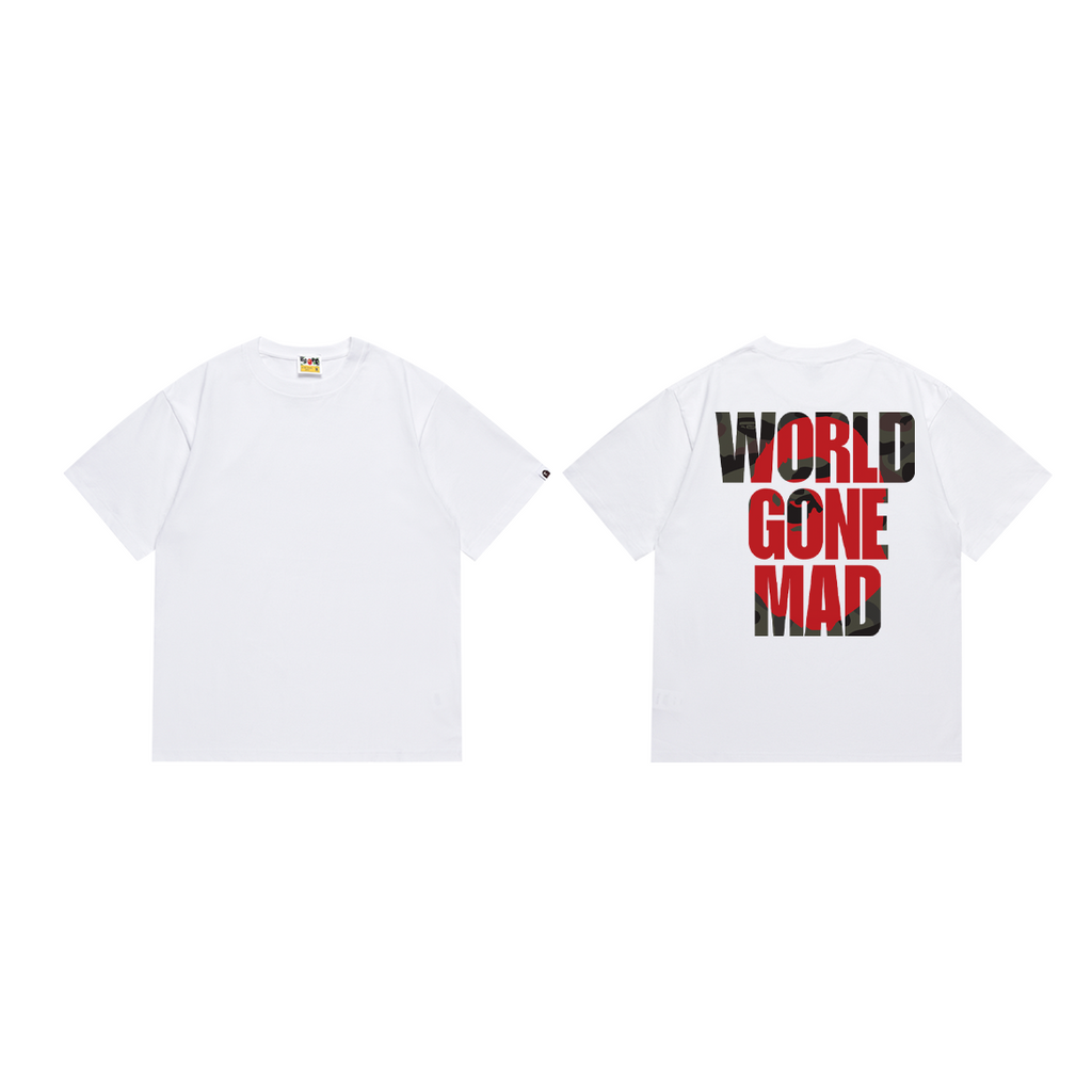 Bathing Shark and ape head print T-Shirt NextBlock