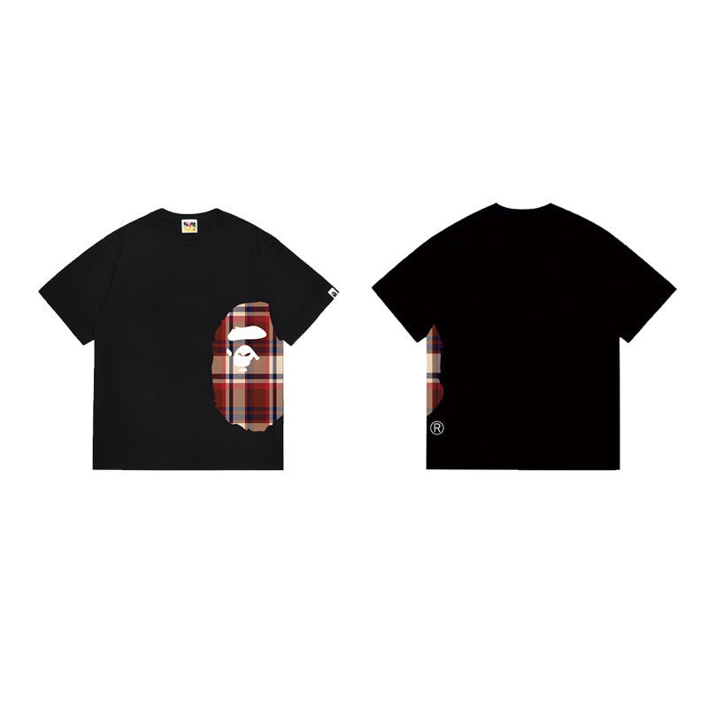 Bathing Shark and ape head print T Shirts NextBlock