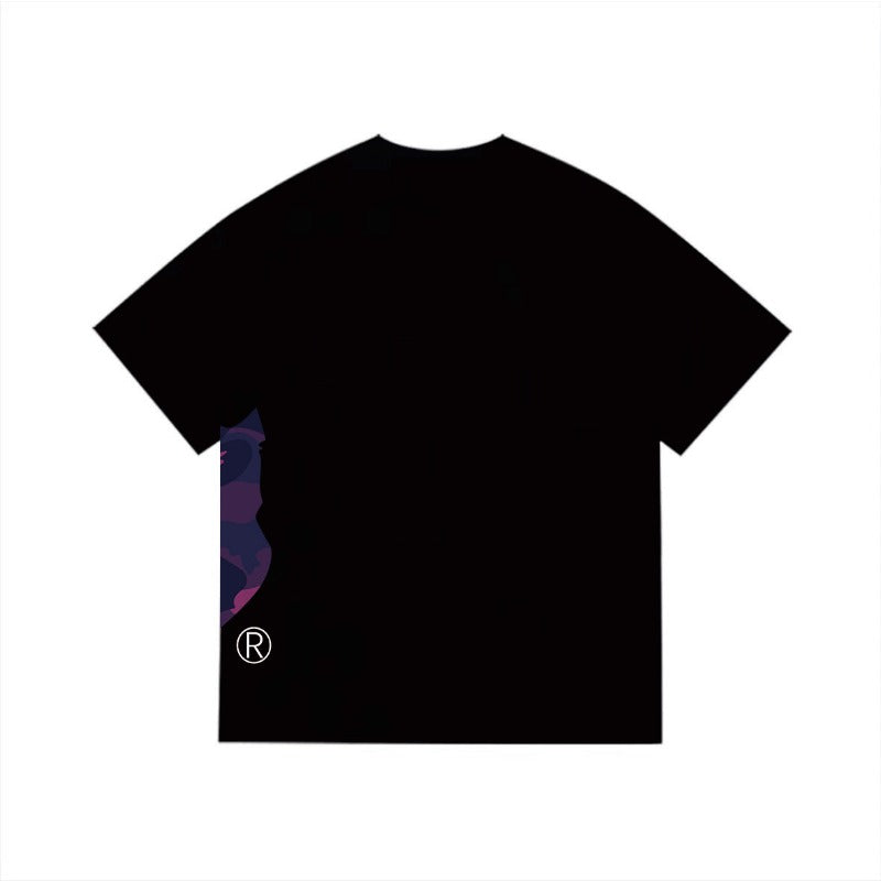 Bathing Shark and ape head print T Shirts NextBlock