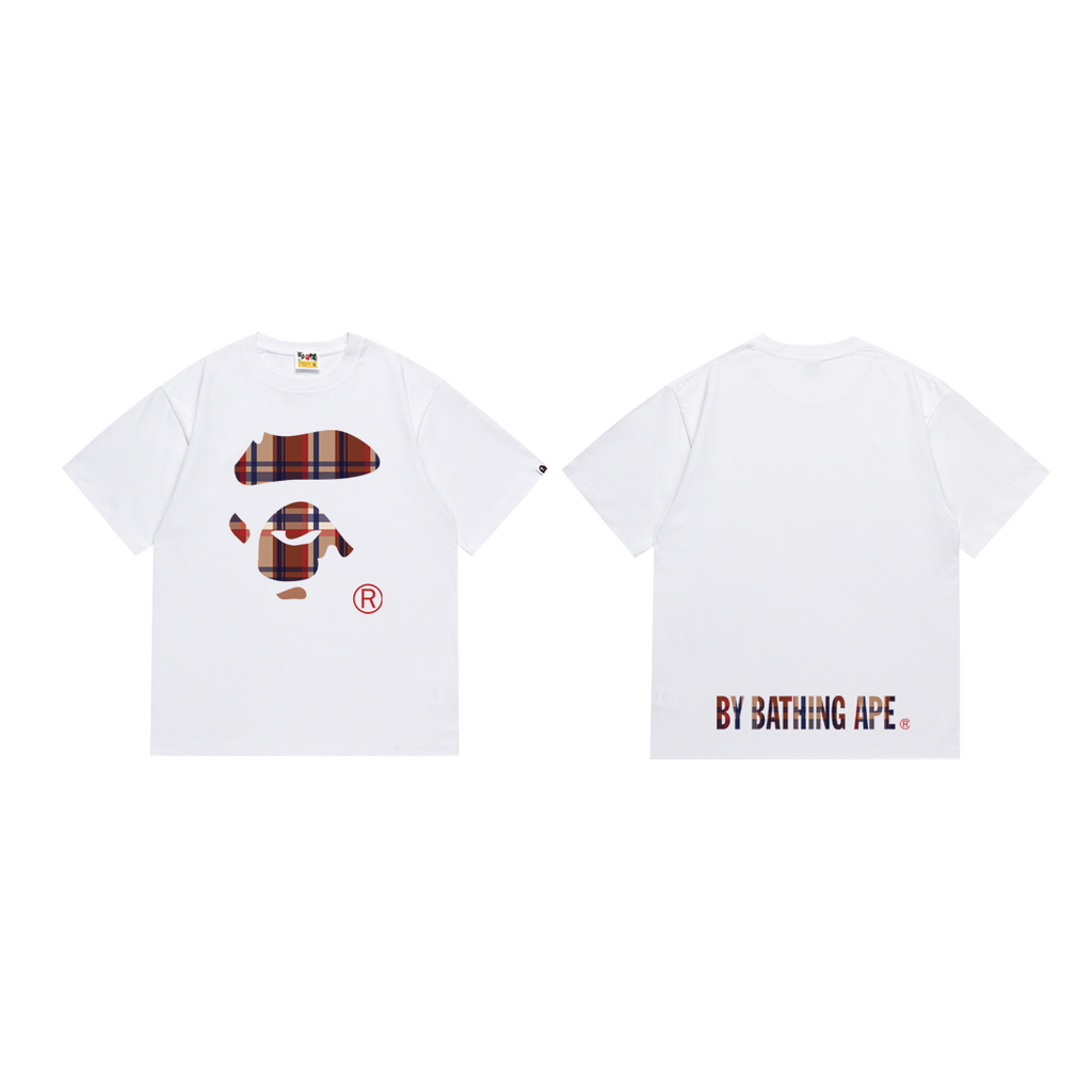 Bathing Shark and ape head print T-Shirt NextBlock