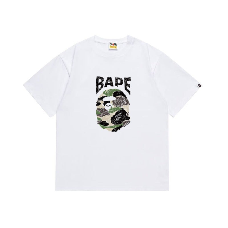 Bathing Shark and ape head print T Shirts NextBlock