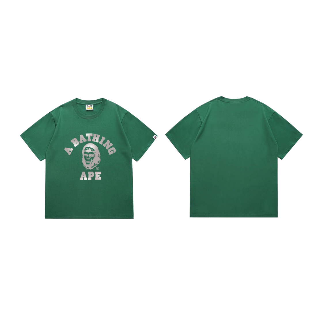 Bathing Shark and ape head print T-Shirt NextBlock