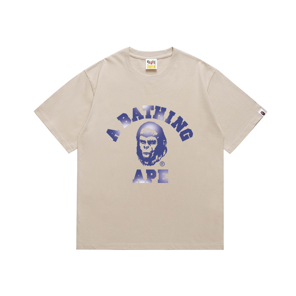 Bathing Shark and ape head print T-Shirt NextBlock