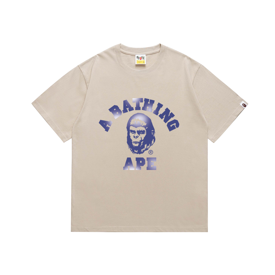 Bathing Shark and ape head print T-Shirt NextBlock