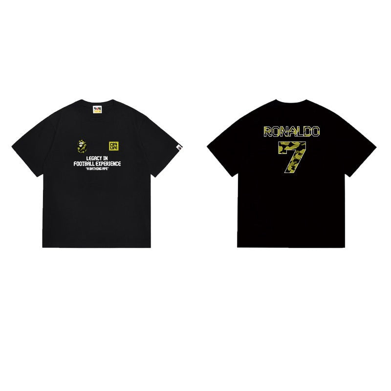 Bathing Shark and ape head print T Shirts NextBlock