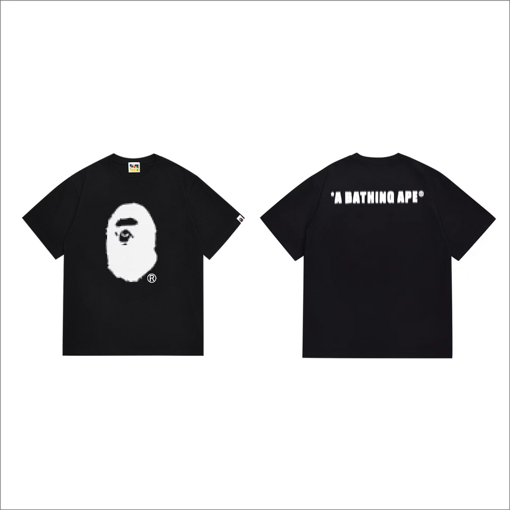 Bathing Shark and ape head print T-Shirt NextBlock