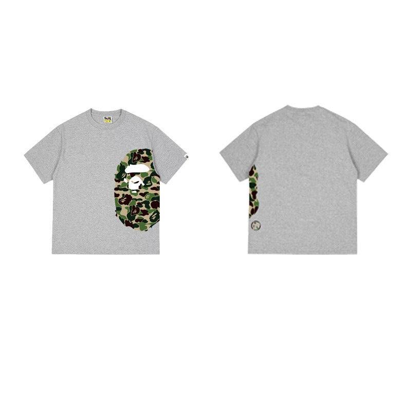 Bathing Shark and ape head print T Shirts NextBlock