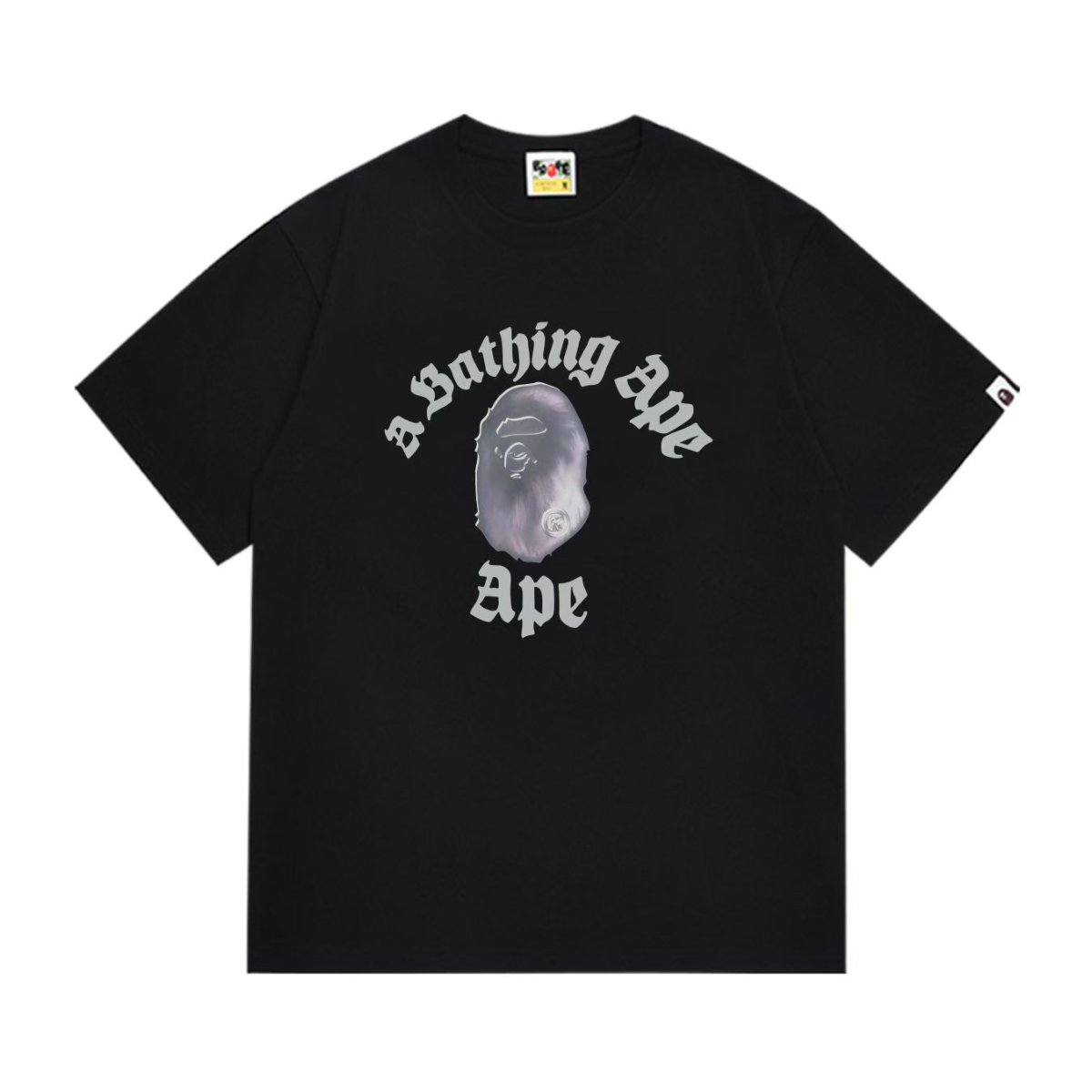 Bathing Shark and ape head print T-Shirt NextBlock
