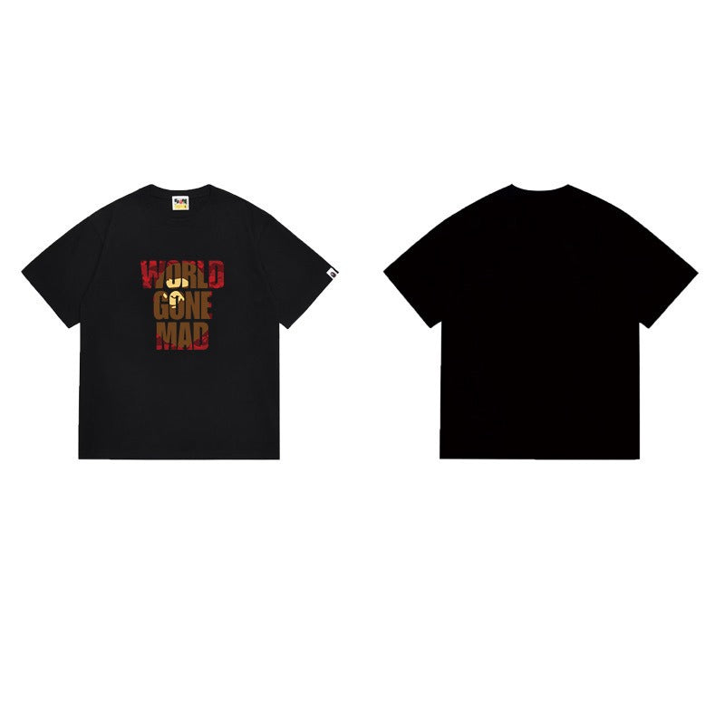 Bathing Shark and ape head print T Shirts NextBlock