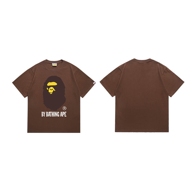 Bathing Shark and ape head print T Shirt NextBlock