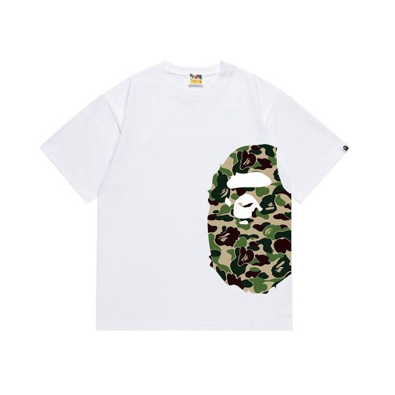 Bathing Shark and ape head print T Shirts NextBlock