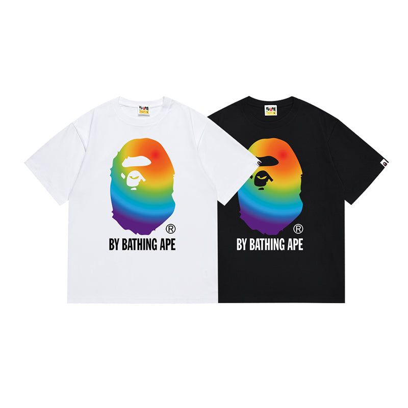 Bathing Shark and ape head print T Shirt NextBlock