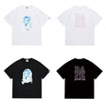Bathing Shark and ape head print T Shirts NextBlock