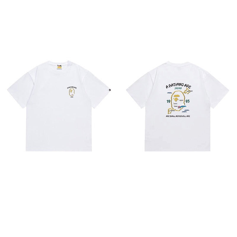 Bathing Shark and ape head print T Shirts NextBlock
