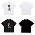 Bathing Shark and ape head print T Shirts NextBlock
