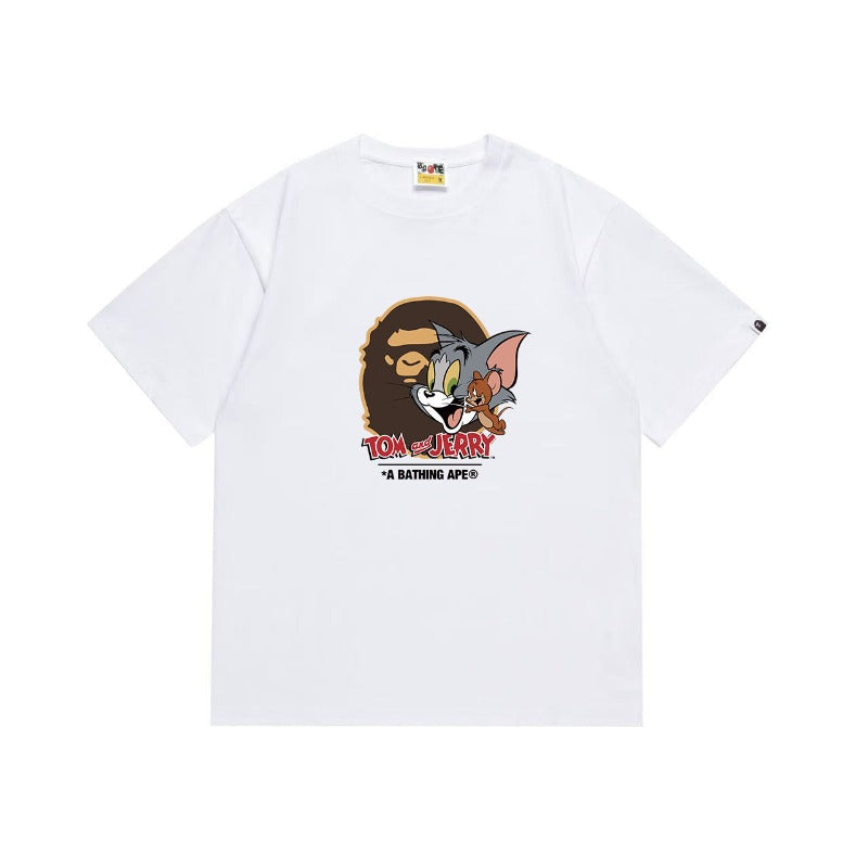 Bathing Shark and ape head print T Shirts NextBlock