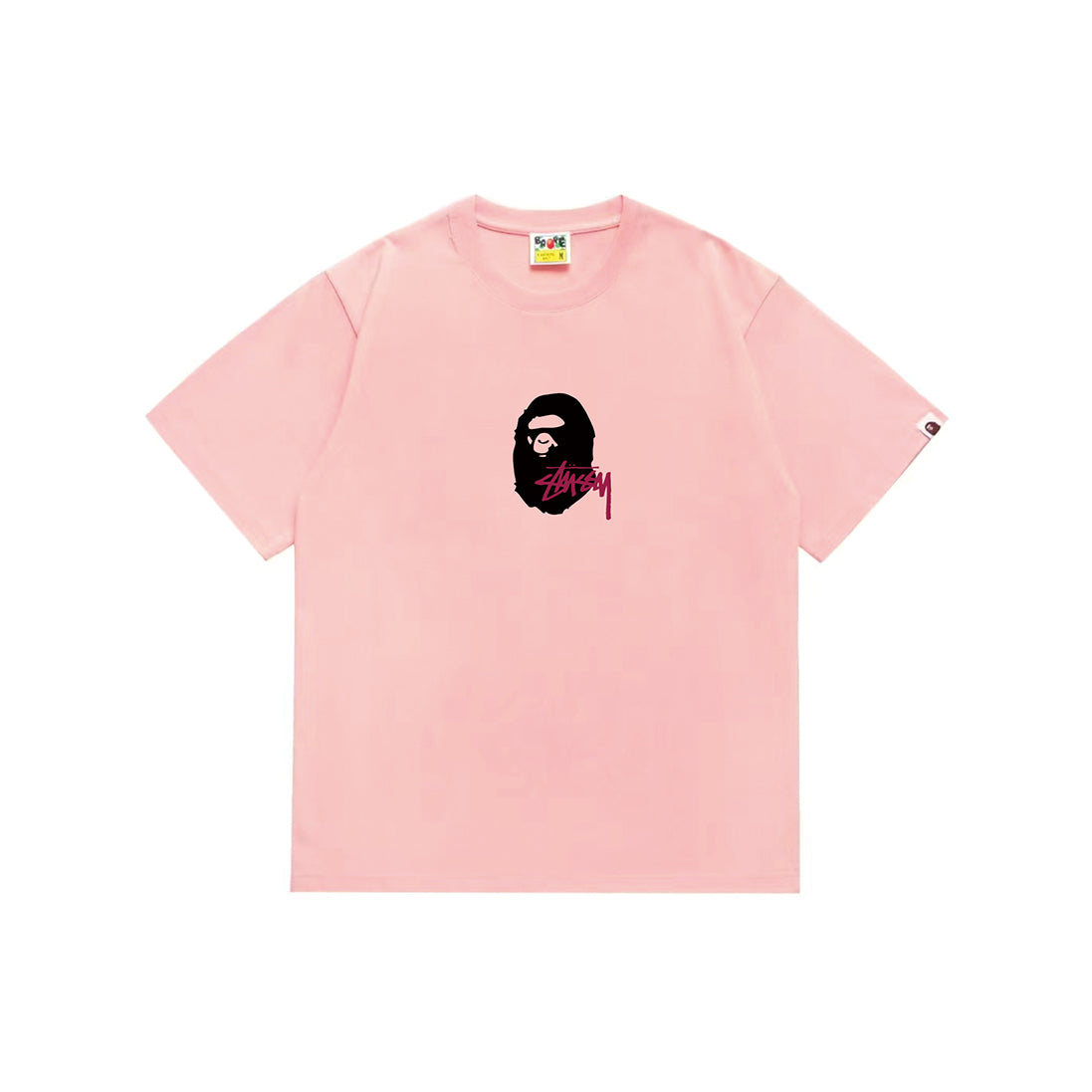 Bathing Shark and ape head print T-Shirt NextBlock