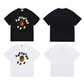 Bathing Shark and ape head print T-Shirt NextBlock