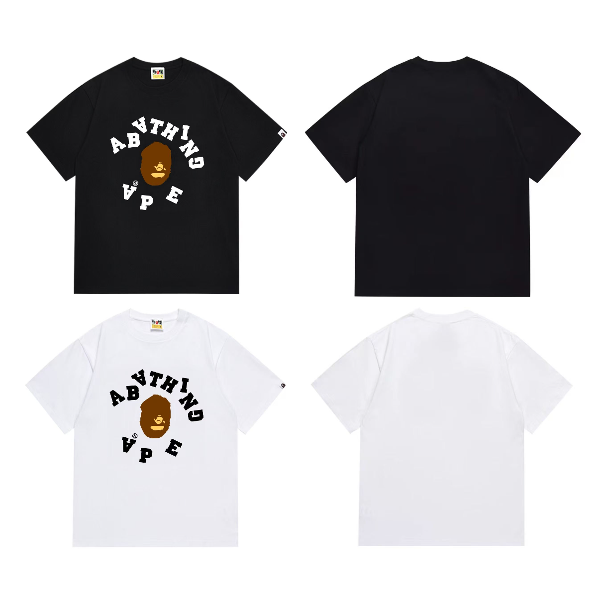 Bathing Shark and ape head print T-Shirt NextBlock