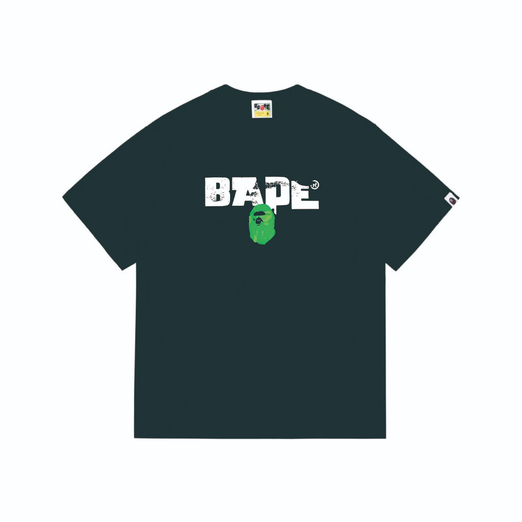 Bathing Shark and ape head print T-Shirt NextBlock
