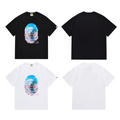 Bathing Shark and ape head print T-Shirt NextBlock