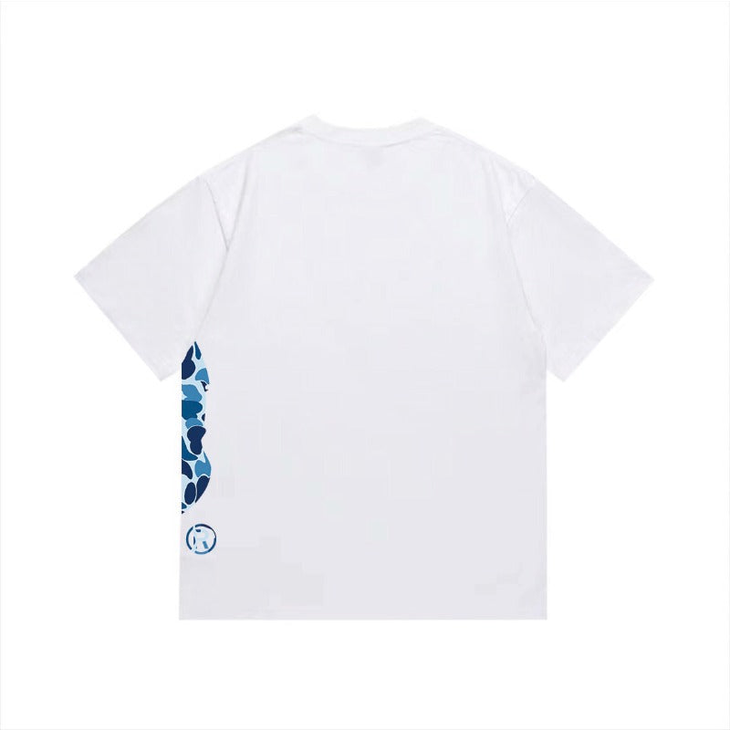 Bathing Shark and ape head print T Shirts NextBlock