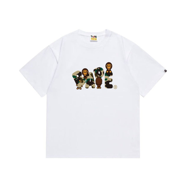 Bathing Shark and ape head print T Shirts NextBlock