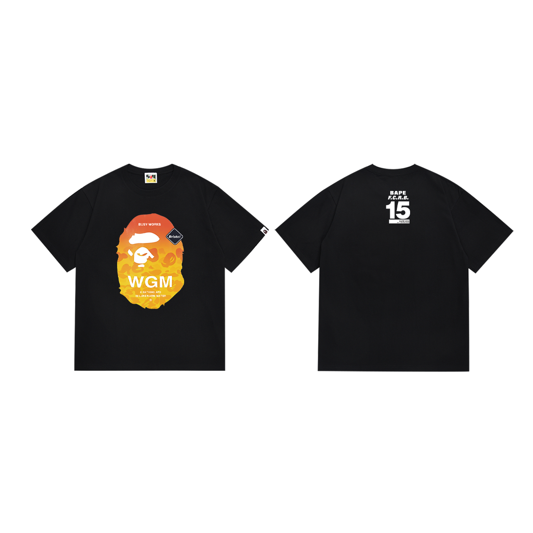 Bathing Shark and ape head print T-Shirt NextBlock
