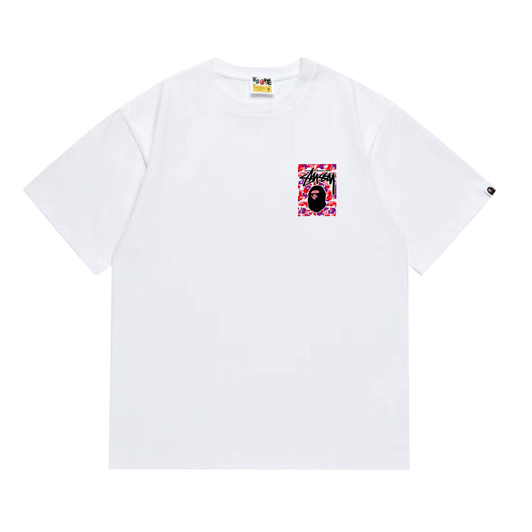 Bathing Shark and ape head print T-Shirt NextBlock