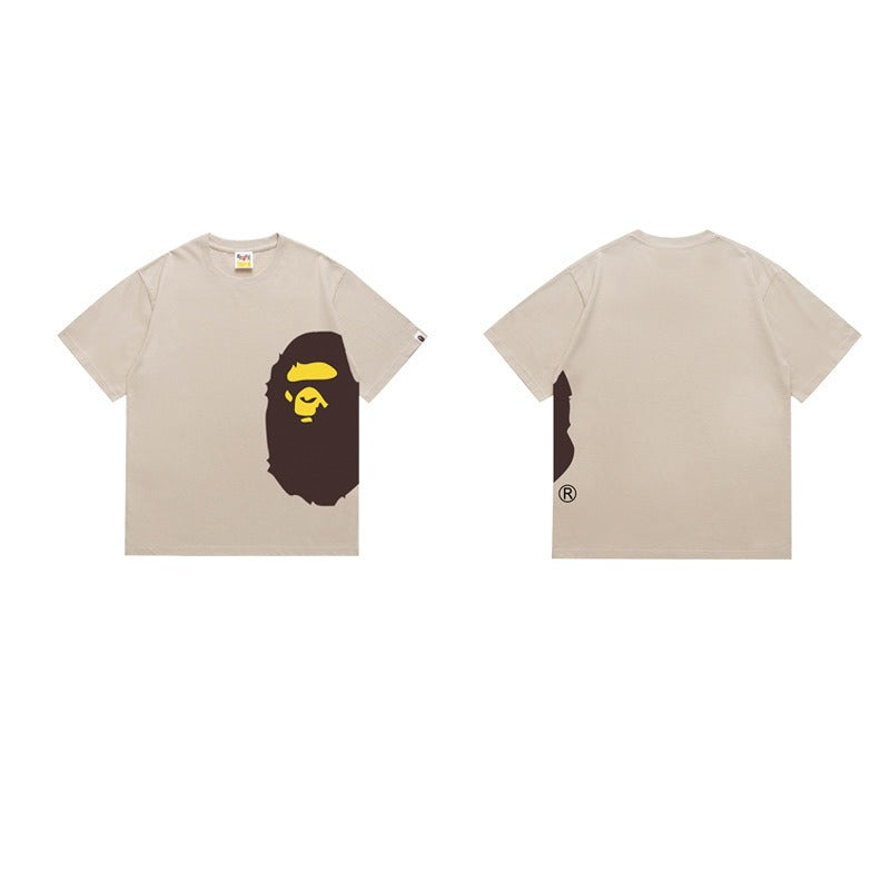 Bathing Shark and ape head print T Shirts NextBlock