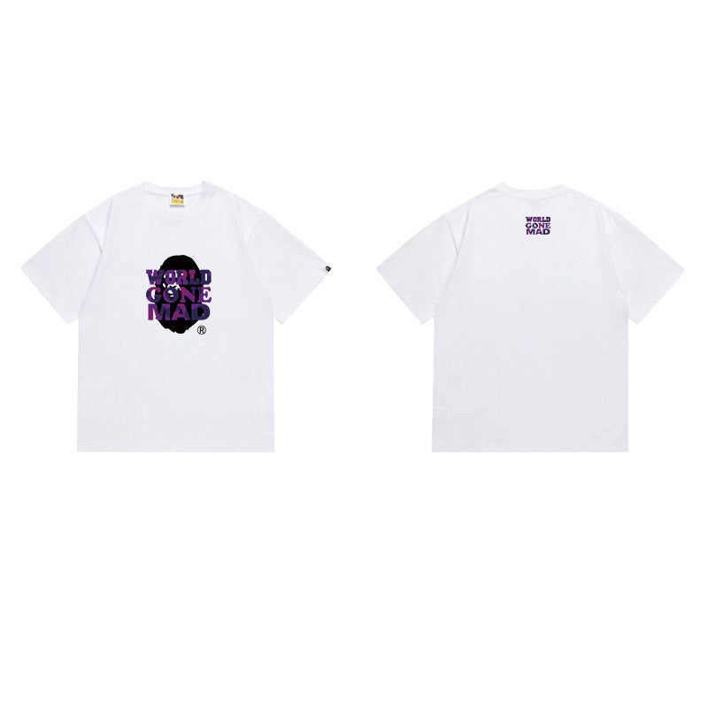 Bathing Shark and ape head print T Shirts NextBlock