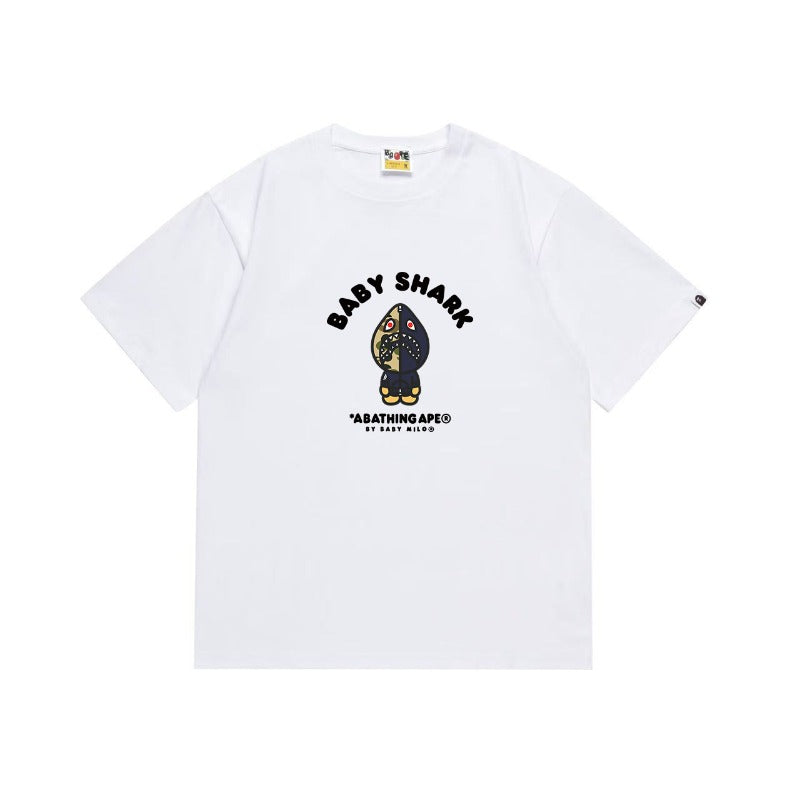 Bathing Shark and ape head print T Shirts NextBlock