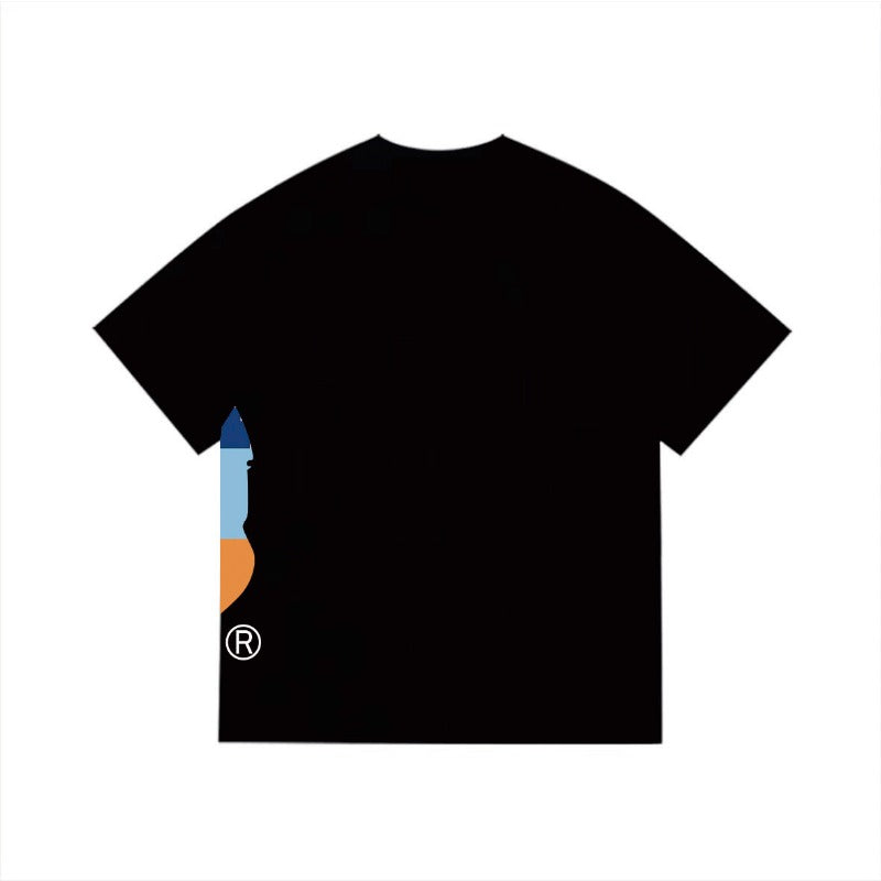 Bathing Shark and ape head print T Shirts NextBlock