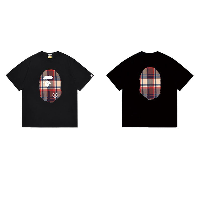 Bathing Shark and ape head print T Shirts NextBlock