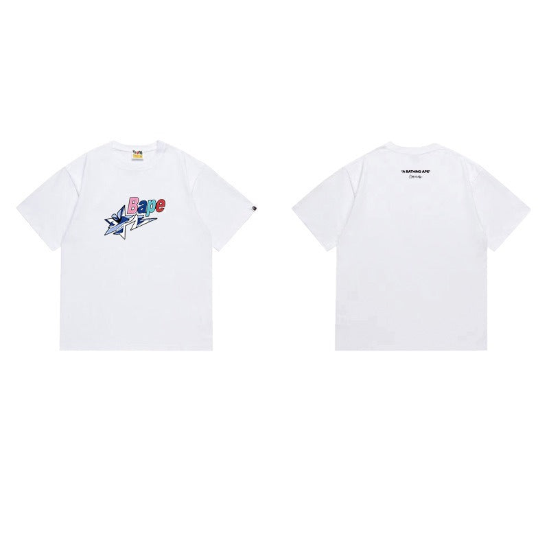 Bathing Shark and ape head print T Shirts NextBlock