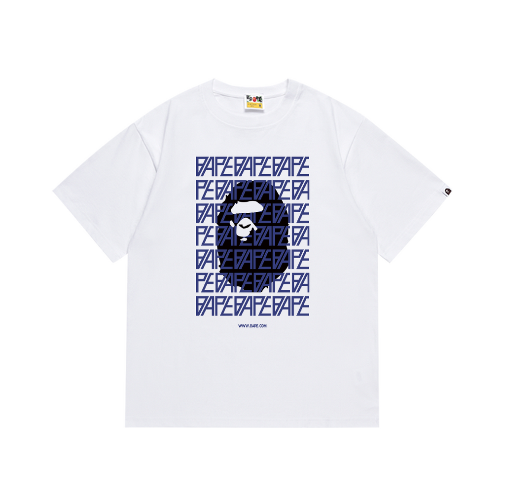 Bathing Shark and ape head print T-Shirt NextBlock