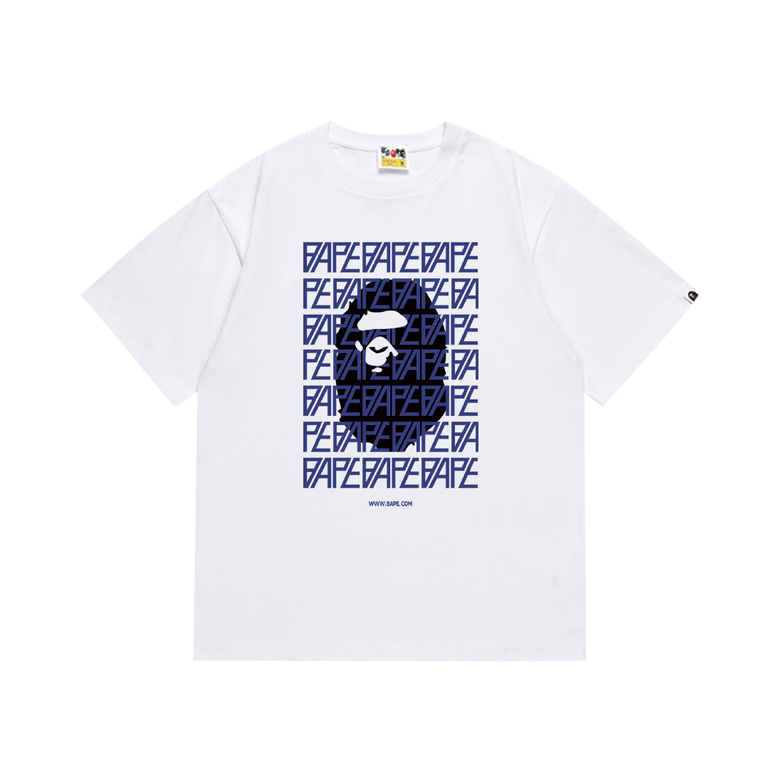 Bathing Shark and ape head print T-Shirt NextBlock