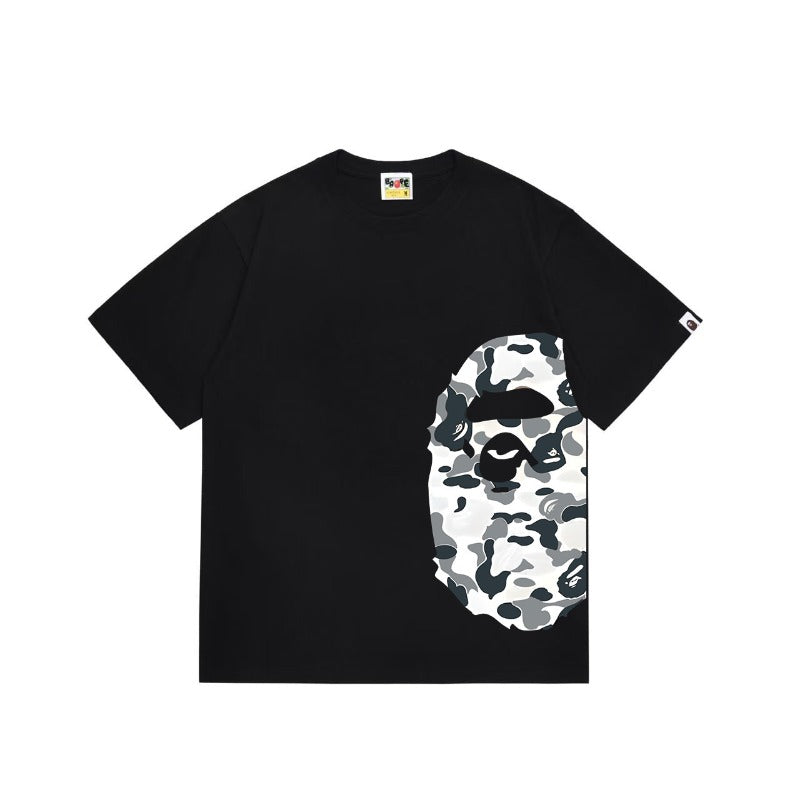 Bathing Shark and ape head print T Shirts NextBlock