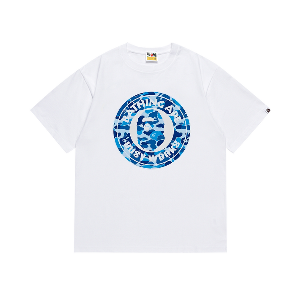 Bathing Shark and ape head print T-Shirt NextBlock